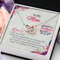 To My Mom, Interlocking Hearts Necklace With You Want Is Your Child To Be Happy That's What I've Learned Message Card, Mother's Day Gift , Pendant For Her, Jewelry For Her