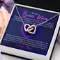 To My Bonus Mom, Interlocking Hearts Necklace, Mother’s Day Gift Pendant For Her, Christmas, Birthday, Anniversary, Gift For Her, Jewelry For Her, Necklace For Her