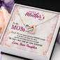 To My Mom, Interlocking Hearts Necklace With Thank You For Standing Back So That I May Find My Own Sunshine Message Card, Pendant For Her, Mother's Day Gift, Birthday Gift For Her, Jewelry For Her