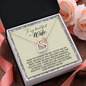 To My Beautiful Wife, Interlocking Hearts Necklace With I Love You More Than Words Can Say Message Card, Pendant For Her, Birthday, Anniversary, Gift For Her, Jewelry For Her