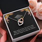 To A Beautiful Girl, Interlocking Hearts Necklace With Don't Forget To Enjoy The Journey Message Card, Graduation Ceremony Gift For Her, Jewelry For Her, Pendant For Her
