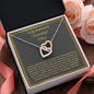 To My Boyfriend's Wonderful Mom, Interlocking Hearts Necklace With Thanks For Raising The Man Of My Dream Message Card, Mother's Day Gift, Birthday, Anniversary, Gift For Her, Pendant For Her, Jewelry For Her