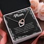 Mom, Interlocking Hearts Necklace With I Love You The Most You're The Best Message Card, Mother's Day Gift, Birthday, Anniversary, Pendant For Her, Jewelry For Her