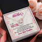 To My Mom, Interlocking Hearts Necklace With Thank You For Standing Back So That I May Find My Own Sunshine Message Card, Pendant For Her, Mother's Day Gift, Birthday Gift For Her, Jewelry For Her