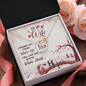 To My Wife, Interlocking Hearts Necklace With I Promise You My Whole Life & Whole Heart Message Card, Jewelry For Her, Birthday Gift, Anniversary, Gift For Her, Pendant For Her