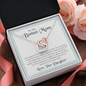 To My Bonus Mom, Interlocking Hearts Necklace With I'm So Glad To Have You Here In My Life Message Card, Jewelry For Her, Mother's Day Gift, Anniversary, Birthday, Gift For Her, Pendant For Her