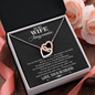 To My Wife Always Remember, Interlocking Hearts Necklace With If There's Life After That, I'll Love You Then Message Card, Anniversary, Birthday, Gift For Her, Jewelry For Her, Pendant For Her