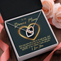 To My Bonus Mom, Interlocking Hearts Necklace, Mother’s Day Message Card Gift Pendant For Her, Christmas, Birthday, Anniversary, Gift For Her, Jewelry For Her, Necklace For Her, Mother’s Day Gift