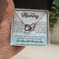 To My Mommy, Interlocking Hearts Necklace, Gift For Mom, Mother's Day Special Gift, Mom's Birthday Gift, Pendant for Mom, Jewelry Gift for Mom, Necklace for Mom, Precious Gift For Mom