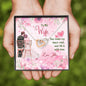 Valentine's Day Gift For Wife, Interlocking Hearts Necklace With Message Card, Couple Gifts, Customized Pendant For Your Loved Ones, Jewelry For Her