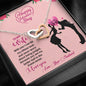 Interlocking Heart Necklace For Wife, Gold/Silver Necklace, Pendant For wife, To My Wife You Are my Better Half Necklace, Jewelry For Her