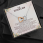 To My Boyfriend's Mom, Interlocking Hearts Necklace With Thank You For Raising The Perfect Man Message Card, Mother's Day Gift, Anniversary, Birthday, Jewelry For Her, Pendant For Her