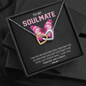 To My Soulmate, Interlocking Hearts Necklace With I Just Want To Be Your Last Everything I Love You Forever and Always Message Card, Birthday, Anniversary, Gift For Her, Jewelry For Her, Pendant For Her