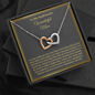 To My Boyfriend's Wonderful Mom, Interlocking Hearts Necklace With Thanks For Raising The Man Of My Dream Message Card, Mother's Day Gift, Birthday, Anniversary, Gift For Her, Pendant For Her, Jewelry For Her