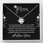 To My Mom, You Are Truly A Wonderful Mother, Jewelry For Her, Knot Pendant For Mother, Necklace With Message Card, Silver Pendant, Anniversary, Christmas