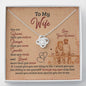 To My Wife You Are Special To Me Silver Knot Pendant, Gift For Wife For Christmas, Valentine's Day, Anniversary, Necklace With Message Card, Couple Collection