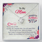 To My Mom, Thanks For Everything You've Done For Us, Jewelry For Her, Pendant For Mom, Necklace With Message Card, Silver Knot Pendant, Anniversary, Christmas