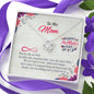 To My Mom, Thanks For Everything You've Done For Us, Jewelry For Her, Pendant For Mom, Necklace With Message Card, Silver Knot Pendant, Anniversary, Christmas