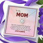 To My Mom, Your Smile Gives Us The Courage To Face The New Day With Joy, Jewelry For Her, Silver Knot Pendant, Necklace With Message Card, Pendant For Mom