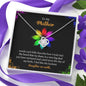 To My Mom, You Have Nurtured and Cared Since The Day Of My Birth, Jewelry For Her, Knot Pendant For Mother, Necklace With Message Card, Silver Pendant, Birthday