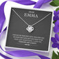 Dear Wife, I Love You Forever And Always, Silver Love Knot Necklace, Valentine’s Gift, Birthday, Necklace With Message Card, Gift For Soulmate, Pendant