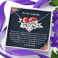 To My Caring Mom, Love Knot Necklace, Mother’s Day Message Card Gift From Son, Pendant For Her, Christmas, Birthday, Anniversary, Jewelry For Her, Necklace For Her, Mother’s Day Gift From Son