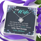 To My Wife, Love Knot Necklace With You Are My Queen Forever Message Card, Jewelry For Her, Anniversary, Birthday, Gift For Her, Pendant For Her