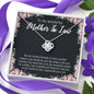 Dear Mom, I Appreciate You, Future Mother In Law Necklace With Message Card, Mother Day Necklace, Ideas For Her, Knot Necklace, Birthday Gift, Christmas Gift For Mom