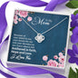 To My Mom, I Have Always Felt Faith, Hope and Love, Jewelry For Her, Silver Knot Pendant, Necklace With Message Card, Anniversary, Christmas, Knot Necklace