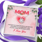 To My Mom, Knot Pendant For A Loving Caring And Wonderful Mother, Jewelry For Her, Silver Pendant, Necklace With Message Card, Gift For Mom, Mother's Day