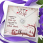 To My Wife I Will Love You With My Whole Heart Knot Silver Pendant, Gift For Anniversary, Valentine's Day, Christmas, Present For Wife With Message Card