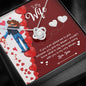 To My Wife Being With You Is My Only Dream Customized Knot Necklace, Personalized Gift For Wife, Silver Pendant, Necklace With Message Card, Jewelry For Her