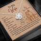 To My Wife You Are Special To Me Silver Knot Pendant, Gift For Wife For Christmas, Valentine's Day, Anniversary, Necklace With Message Card, Couple Collection