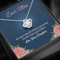 To My Mom, Knot Pendant For Your Beautiful Mother, Gift Ideas For Mother/Daughter, Silver Pendant, Necklace With Message Card, Jewelry For Her, Birthday