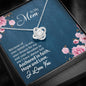 To My Mom, I Have Always Felt Faith, Hope and Love, Jewelry For Her, Silver Knot Pendant, Necklace With Message Card, Anniversary, Christmas, Knot Necklace