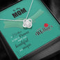 To My Mom, A Mother Is Like A Flower, Knot Pendant For Your Mom, Necklace With Message Card, Gift Ideas For Mom, Silver Knot Pendant, Birthday, Anniversary
