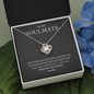 My Soulmate, Love Knot Necklace With Message Card, Pendant For Her, Birthday, Gift For Her, Jewelry For Her, Anniversary Gift, Flawless Necklace With Message Card