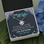 To My Wife, Love Knot Necklace With You Are My Queen Forever Message Card, Jewelry For Her, Anniversary, Birthday, Gift For Her, Pendant For Her