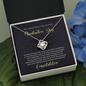 To A Beautiful Girl, Love Knot Necklace With Your Heart Will Always Guide Your Soul Message Card, Convocation Day Gift For Her, Pendant For Her, Jewelry For Her