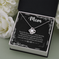Mom, Love Knot Necklace With I Love You The Most You're The Best Message Card, Mother's Day Gift, Birthday, Anniversary, Pendant For Her, Jewelry For Her