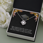 To A Beautiful Girl, Love Knot Necklace With Don't Forget To Enjoy The Journey Message Card, Graduation Ceremony Gift For Her, Jewelry For Her, Pendant For Her