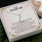 To My Boyfriend's Mom, Alluring Beauty Necklace With Thank You For Raising The Perfect Man Message Card, Mother's Day Gift, Anniversary, Birthday, Jewelry For Her, Pendant For Her