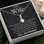 To My Wife, Alluring Beauty Necklace With You Are The Queen Of This Family Message Card, Anniversary, Birthday, Gift For Her, Jewelry For Her, Pendant For Her