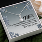 To My Mom, Alluring Beauty Necklace With Thank You For Being The Loving And Caring Mom Message Card, Pendant For Her, Mother's Day Gift, Birthday, Anniversary, Gift For Her, Jewelry For Her