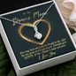 To My Bonus Mom, Alluring Beauty Necklace, Mother’s Day Message Card Gift Pendant For Her, Christmas, Birthday, Anniversary, Gift For Her, Jewelry For Her, Necklace For Her, Mother’s Day Gift