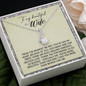 To My Beautiful Wife, Alluring Beauty Necklace With I Love You More Than Words Can Say Message Card, Pendant For Her, Birthday, Anniversary, Gift For Her, Jewelry For Her