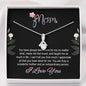 To My Mom, I Appreciate All That You Have Done For Me, Alluring Beauty Necklace Gift For Mother, Jewelry For Her, Necklace With Message Card, Pendant For Mother