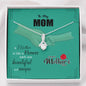 To My Mom, Happy Mother's Day To My Beautiful And Unique Mom, Jewelry For Her, Silver Pendant For Mom, Necklace With Message Card, Alluring Beauty Necklace
