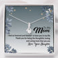 To My Mom, Thanks For Being The Most Loving And Caring Mom, Silver Pendant For Mom, Necklace With Message Card, Happy Mother's Day, Gift Ideas For Mother