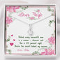 Customized Alluring Beauty Necklace, Pendant With Message Card For Wife, Gift For Valentine's Day, Birthday, Anniversary, Customized Silver Jewelry For Her